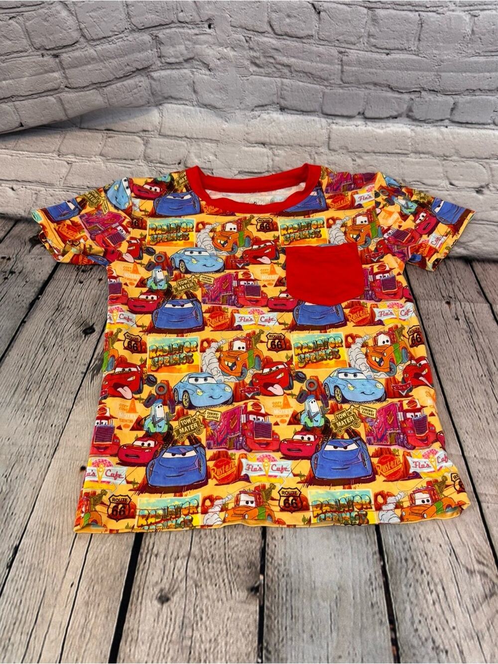 Millie Rose Cars Pattern Bamboo Pocket T-Shirt